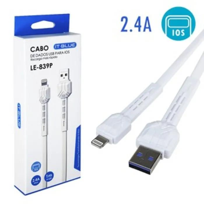 Cabo de dados e carregamento lightning Turbo it-blue le839p 1m