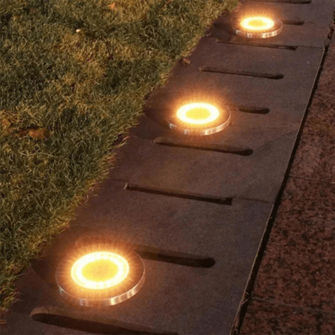 Luminárias Solares de Jardim - 12 LEDs à Prova D'água