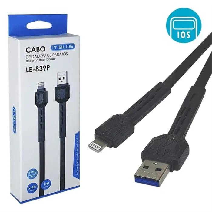 Cabo de dados e carregamento lightning Turbo it-blue le839p 1m